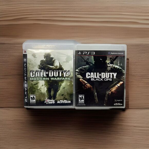Call of Duty PS3 Game Lot MW4 Modern Warfare 4 & Black Ops Shooter Activision - Picture 1 of 6
